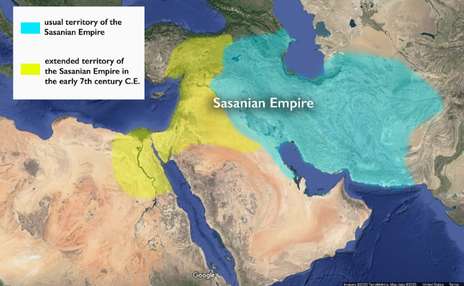 Map of the Sassanian Empire