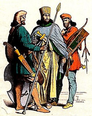Illustration of Persian (Sassanid) figures