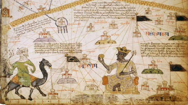 Detail of Mansa Musa in the Catalan Atlas